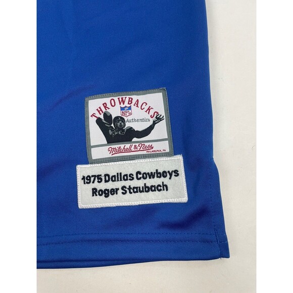 Mitchell & Ness 1975 Roger Staubach Dallas Cowboys Jersey Adult Sz 52 XLBlue NWT - Picture 3 of 12
